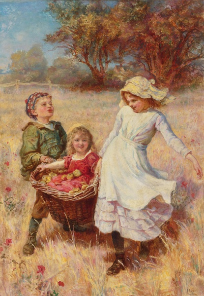 A Heavy Load. The painting by Frederick Morgan