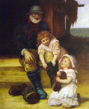 Famous paintings of Children: Helping Grandpa