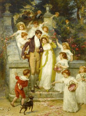 Frederick Morgan, Off for the Honeymoon, Painting on canvas