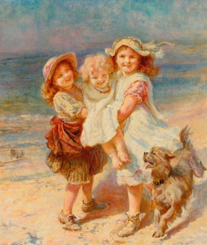 Frederick Morgan, On the Beach, Painting on canvas