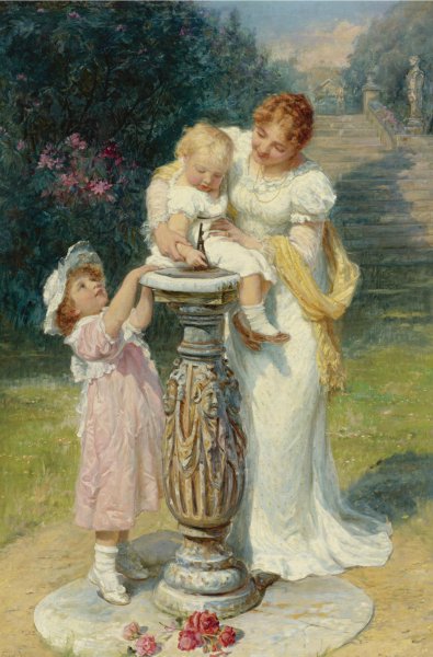 Sunny Hours. The painting by Frederick Morgan