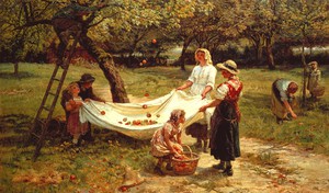 Frederick Morgan, The Apple Gatherers, Painting on canvas