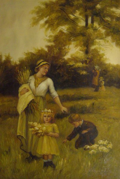 The Garland. The painting by Frederick Morgan