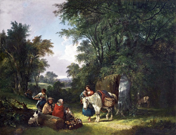 The Midday Rest. The painting by Frederick William Hulme