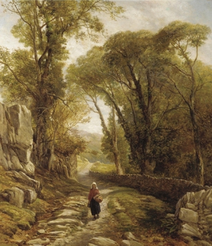 Frederick William Hulme, Woodland Walk, Painting on canvas