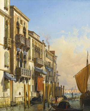 Friedrich Nerly, The Palazzi Contarini-Fasan and Contarini, Venice, Painting on canvas