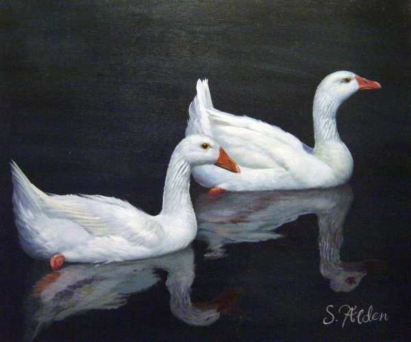 Friendly Geese. The painting by Our Originals