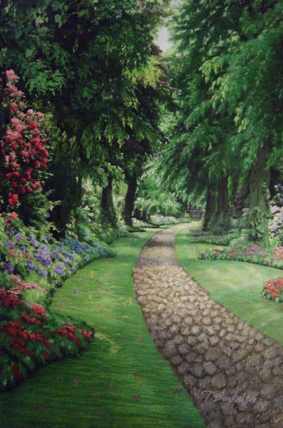 Garden Path. The painting by Our Originals