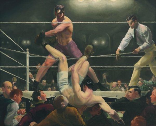 Dempsey and Firpo. The painting by George Bellows