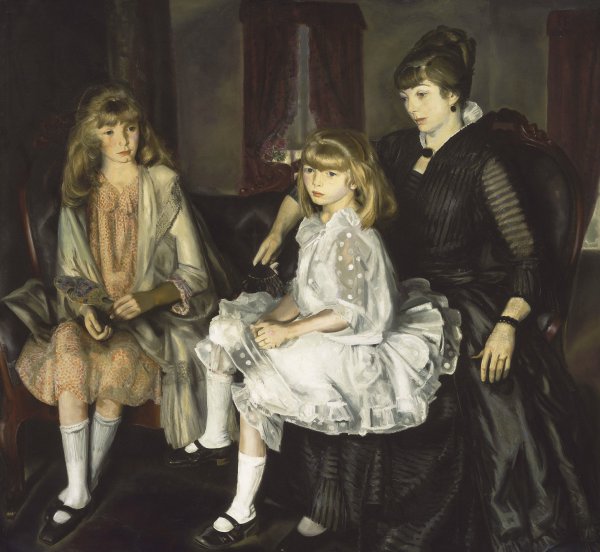 Emma and Her Children. The painting by George Bellows