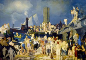 George Bellows, River Front, Art Reproduction