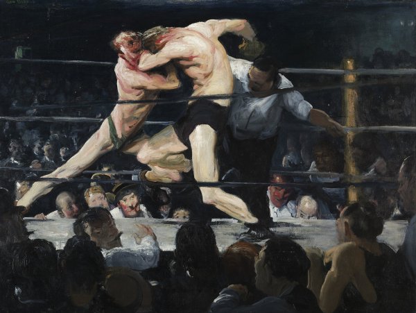 Stag at Sharkey's. The painting by George Bellows