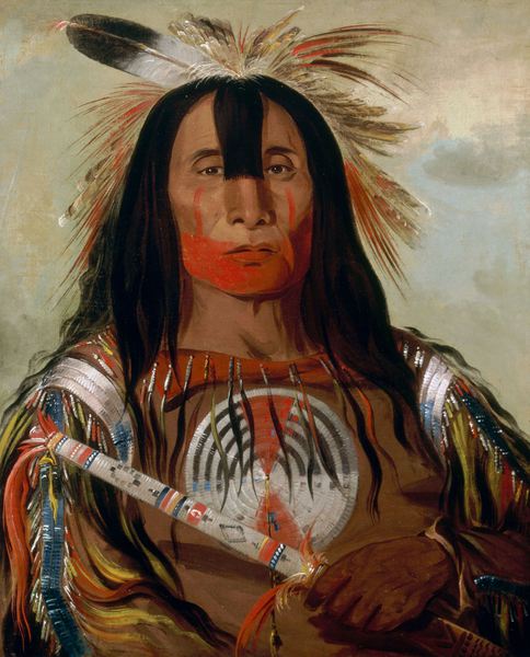 Buffalo Bull's Back Fat. The painting by George Catlin