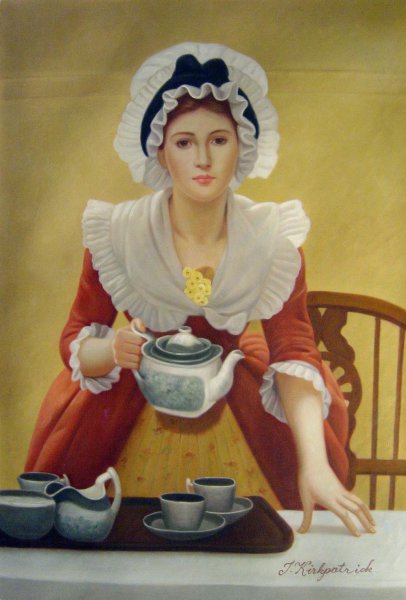 Tea. The painting by George Dunlop Leslie