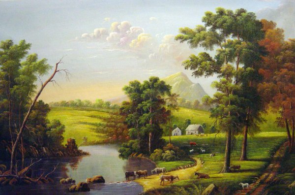 Summer Scene. The painting by George Durrie