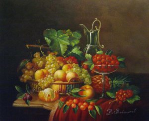 George Forster, Still Life With Fruit, Painting on canvas