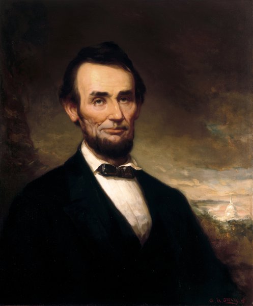 Abraham Lincoln. The painting by George Henry Story