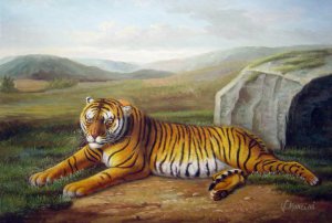 Portrait Of The Royal Tiger, George Townly Stubbs, Art Paintings