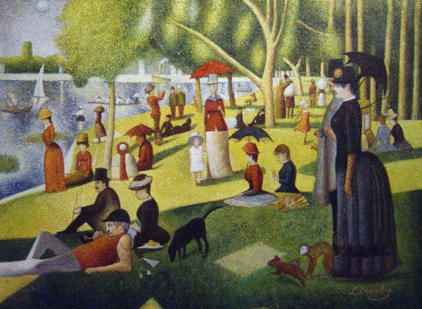 A Sunday Afternoon On The Island Of La Grande Jatte. The painting by Georges Seurat