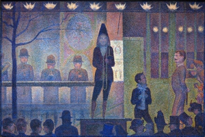 Famous paintings of Musicians: Circus Sideshow (Parade de Cirque)