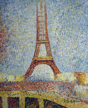 Famous paintings of Street Scenes: Eiffel Tower