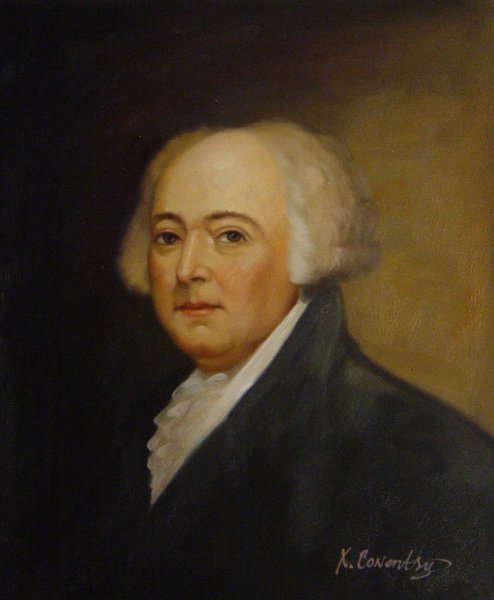 President John Adams. The painting by Gilbert Stuart
