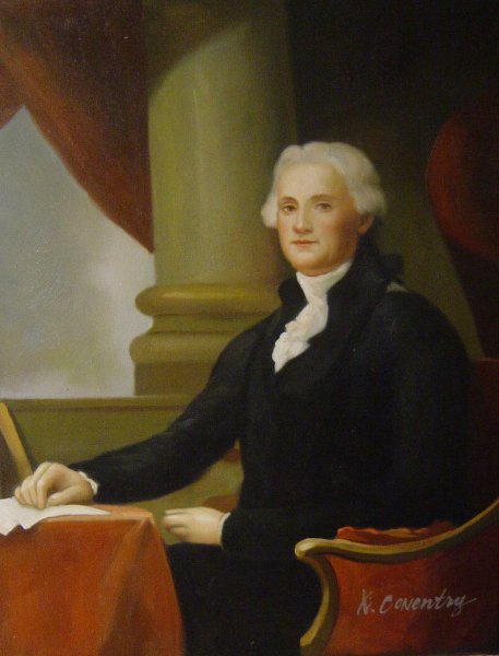 President Thomas Jefferson. The painting by Gilbert Stuart