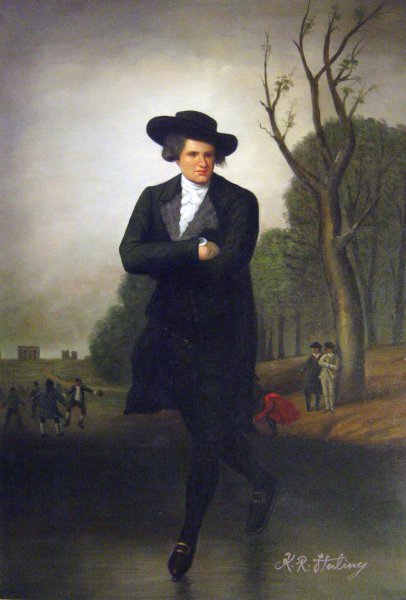 The Skater. The painting by Gilbert Stuart