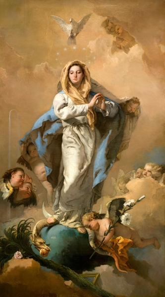 The Immaculate Conception. The painting by Giovanni Battista Tiepolo