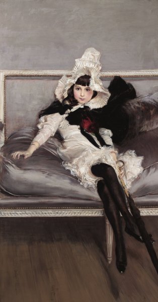 Portrait of Giovinetta Errazuriz, 1892. The painting by Giovanni Boldini