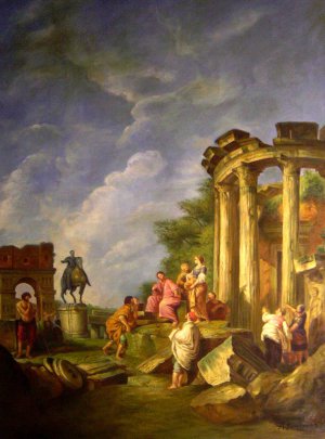 Ruins Of Architecture, Giovanni Paolo Pannini, Art Paintings