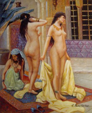 Reproduction oil paintings - Giulio Rosati - Picking The Favourite