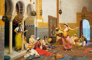 Reproduction oil paintings - Giulio Rosati - The Harem Dance