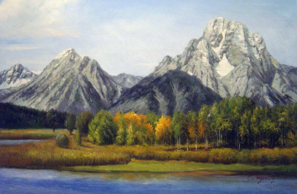 Grand Tetons In Autumn. The painting by Our Originals