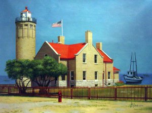 Our Originals, Great Lakes Lighthouse, Painting on canvas