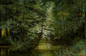 Grigoriy Myasoyedov, Forest River, Painting on canvas
