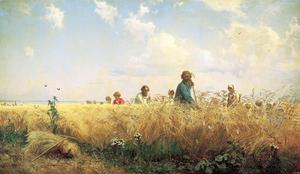 Reproduction oil paintings - Grigoriy Myasoyedov - Time of Harvesting (Mowers)