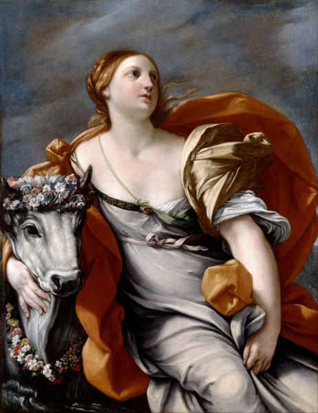 Europa and the Bull. The painting by Guido Reni
