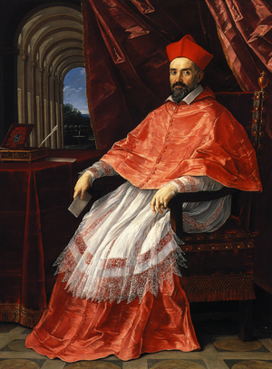 Guido Reni, Portrait of Cardinal Roberto Ubaldini, Painting on canvas