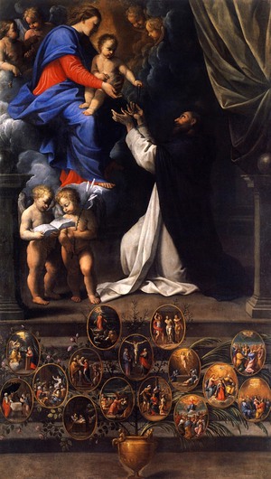 Guido Reni, Rosary Madonna, Painting on canvas