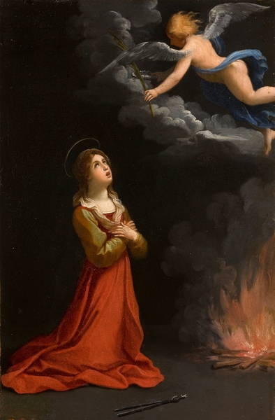 Saint Apollonia at Prayer. The painting by Guido Reni