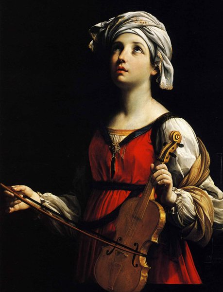 Saint Cecilia. The painting by Guido Reni