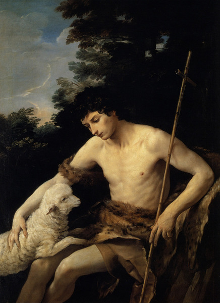 St. John the Baptist in the Wilderness. The painting by Guido Reni