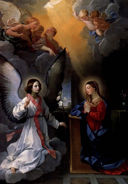 The Annunciation. The painting by Guido Reni