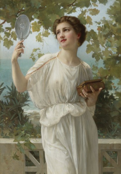 Admiring Beauty. The painting by Guillaume Seignac