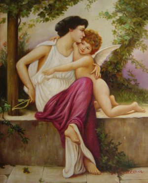 Guillaume Seignac, Venus et Cupidon, Painting on canvas