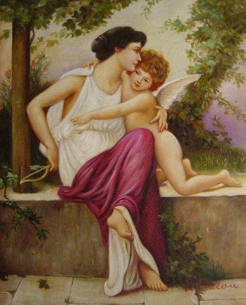 Venus et Cupidon. The painting by Guillaume Seignac