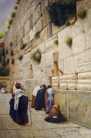 The Wailing Wall, Jerusalem, Gustav Bauernfeind, Art Paintings