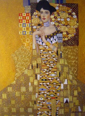 Gustav Klimt, A Portrait Of Adele Bloch-Bauer I, Painting on canvas