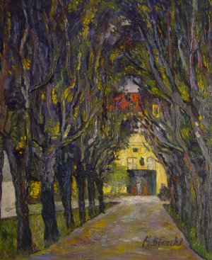 Famous paintings of Landscapes: Allee Im Park Von Schloss Kammer